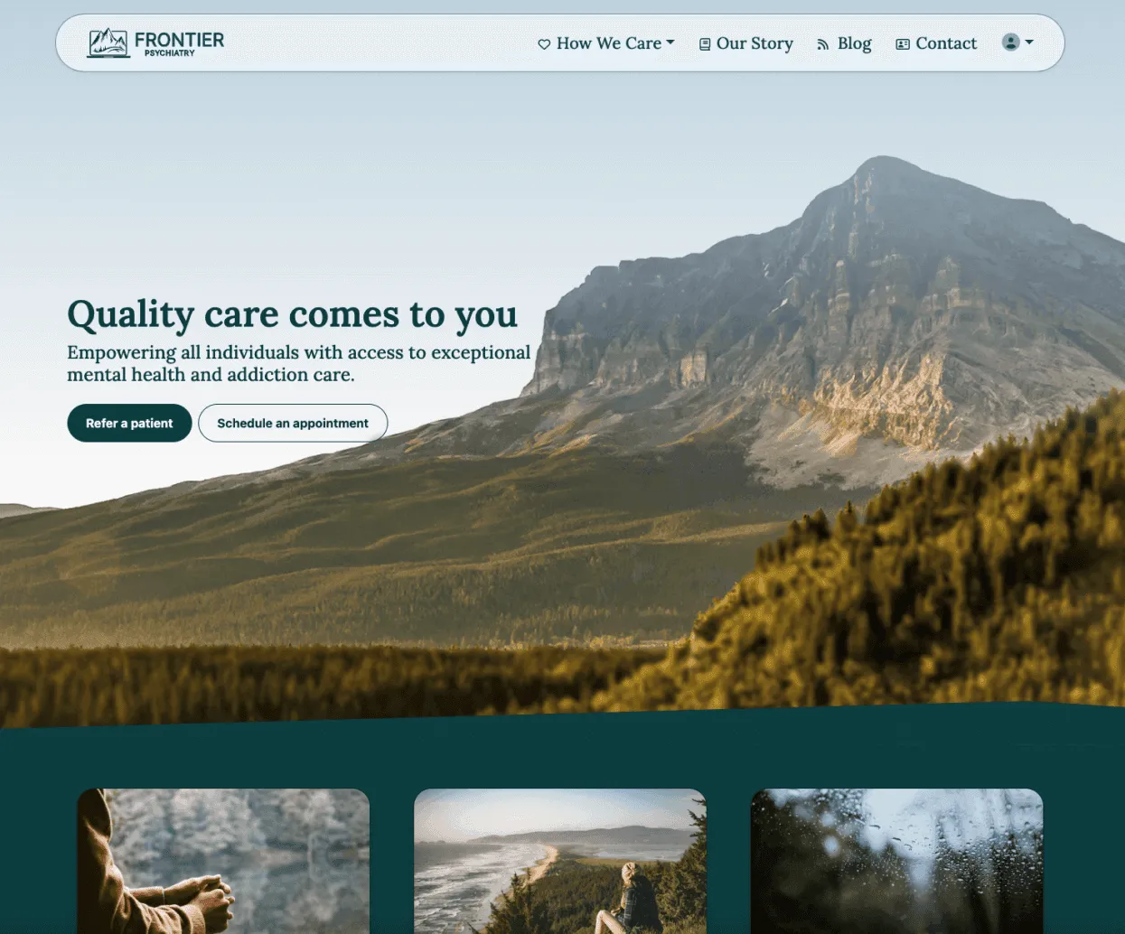 Frontier Psychiatry's Website
